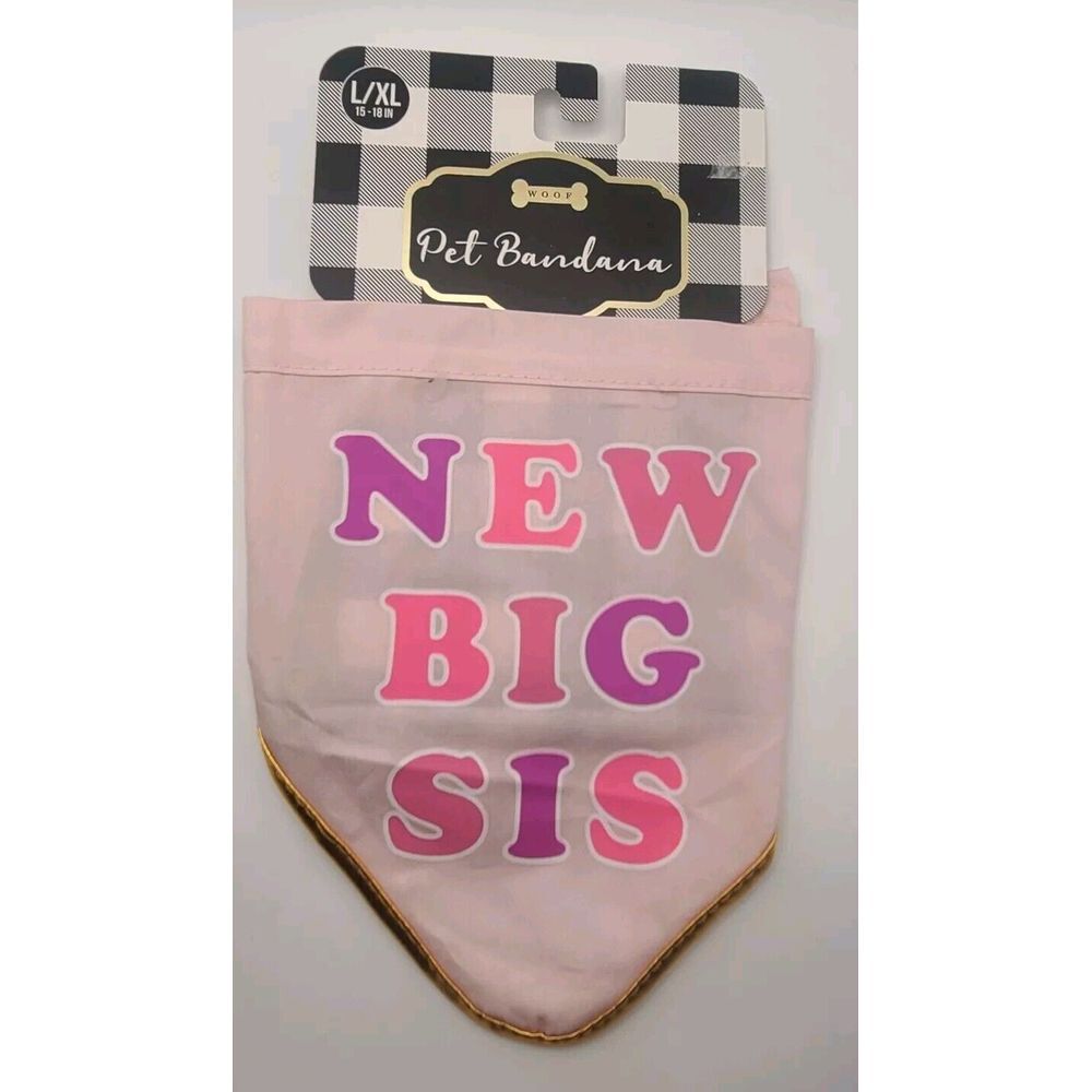 New Big Sister pet bandana For Dogs Size L/XL